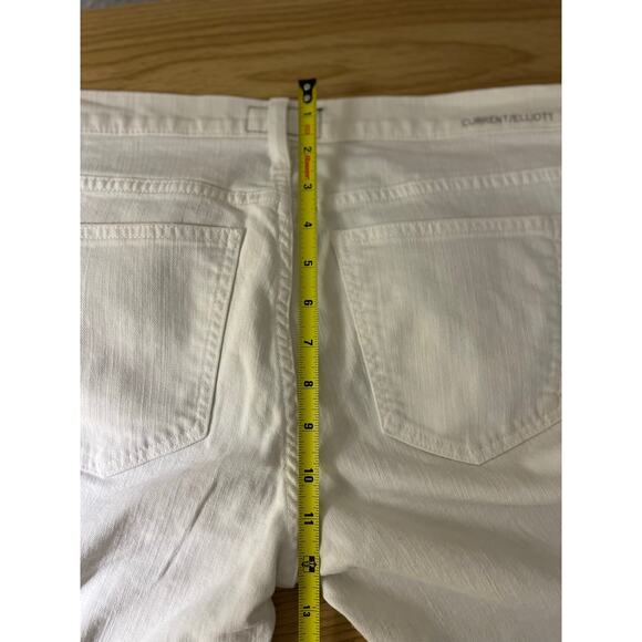 Current Elliott Womens Size 31 The Stiletto White With Embroidery Detail Jeans - Picture 5 of 16